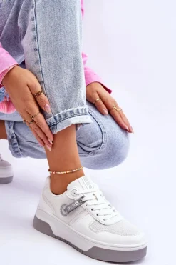 Big Star Shoes Klasyczne Sneakersy Memory Foam System Big Star LL274A024 Białe