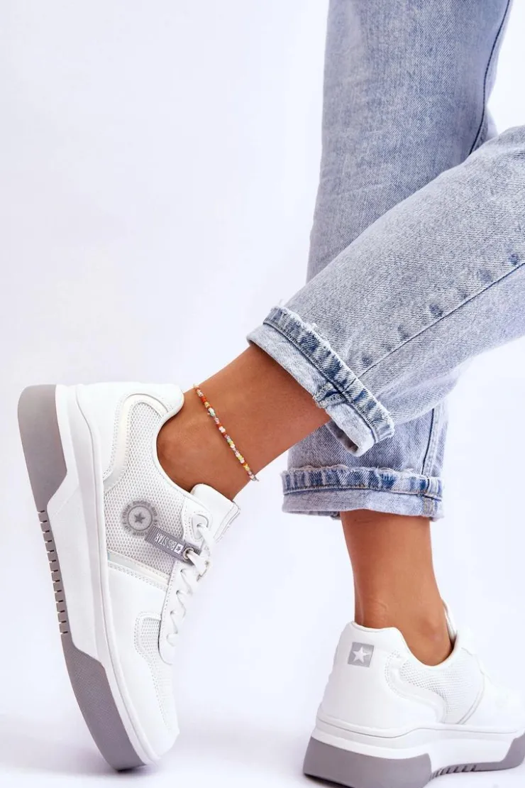 Big Star Shoes Klasyczne Sneakersy Memory Foam System Big Star LL274A024 Białe