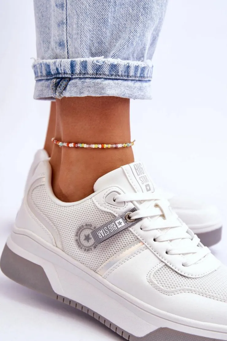 Big Star Shoes Klasyczne Sneakersy Memory Foam System Big Star LL274A024 Białe