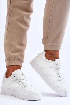 Damskie Boto Klasyczne Sportowe Buty Na Platformie Białe Larena