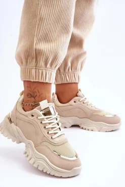 Online Boto Klasyczne Sportowe Buty Na Platformie Beżowe Need It