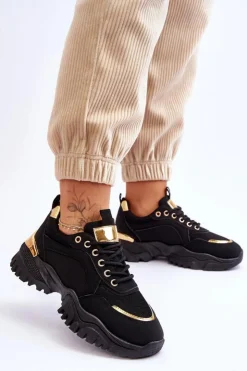 Damskie Boto Klasyczne Sportowe Buty Na Platformie Czarne Need It