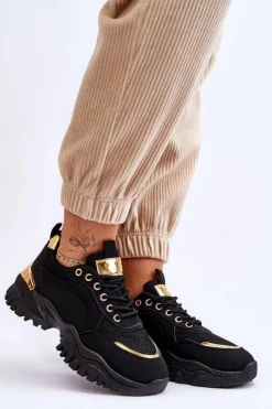 Damskie Boto Klasyczne Sportowe Buty Na Platformie Czarne Need It