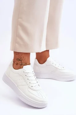 Damskie Boto Klasyczne Sportowe Buty Na Platformie Białe Feel It