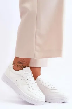 Damskie Boto Klasyczne Sportowe Buty Na Platformie Białe Feel It