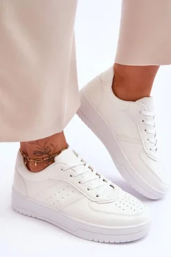 Damskie Boto Klasyczne Sportowe Buty Na Platformie Białe Feel It