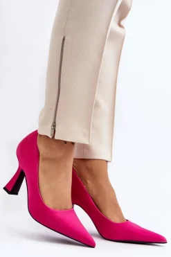 Boto Czółenka Klasyczne*Klasyczne Szpilki W Szpic Fuksja Delimena