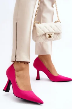Boto Czółenka Klasyczne*Klasyczne Szpilki W Szpic Fuksja Delimena