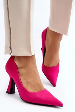 Boto Czółenka Klasyczne*Klasyczne Szpilki W Szpic Fuksja Delimena