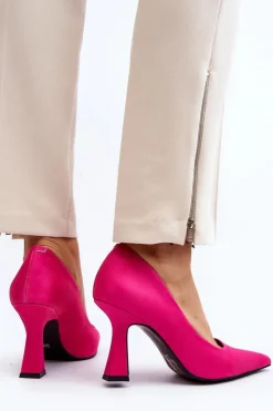 Boto Czółenka Klasyczne*Klasyczne Szpilki W Szpic Fuksja Delimena