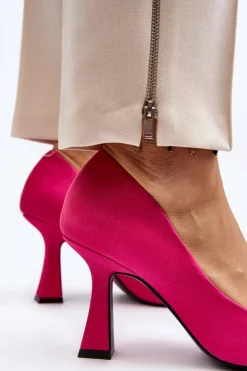 Boto Czółenka Klasyczne*Klasyczne Szpilki W Szpic Fuksja Delimena