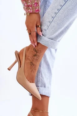 Best Boto Klasyczne Szpilki W Szpic Beżowe Whitley