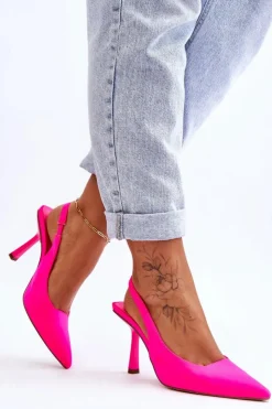 Damskie Boto Klasyczne Szpilki W Szpic Neonowy Róż Whitley