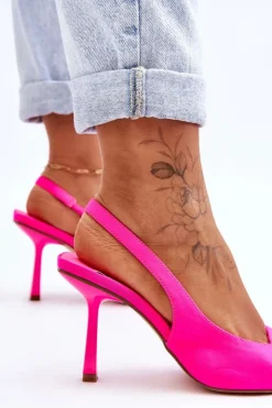 Damskie Boto Klasyczne Szpilki W Szpic Neonowy Róż Whitley