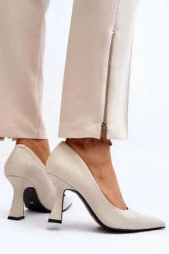 Online Boto Klasyczne Szpilki W Szpic Jasnobeżowe Delimena