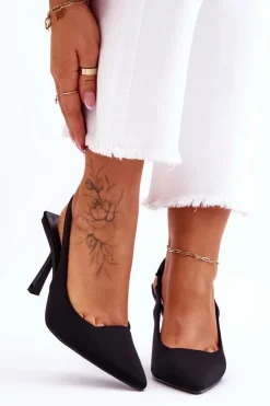 Damskie Boto Klasyczne Szpilki W Szpic Czarne Whitley