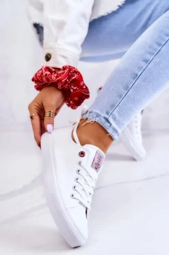 Cross Jeans Trampki Damskie Cross Jeans|Trampki Damskie Niskie*Klasyczne Trampki JJ2R4017C Białe