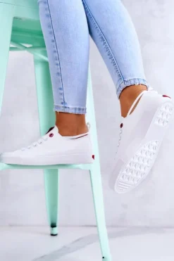 Cross Jeans Trampki Damskie Cross Jeans|Trampki Damskie Niskie*Klasyczne Trampki JJ2R4017C Białe