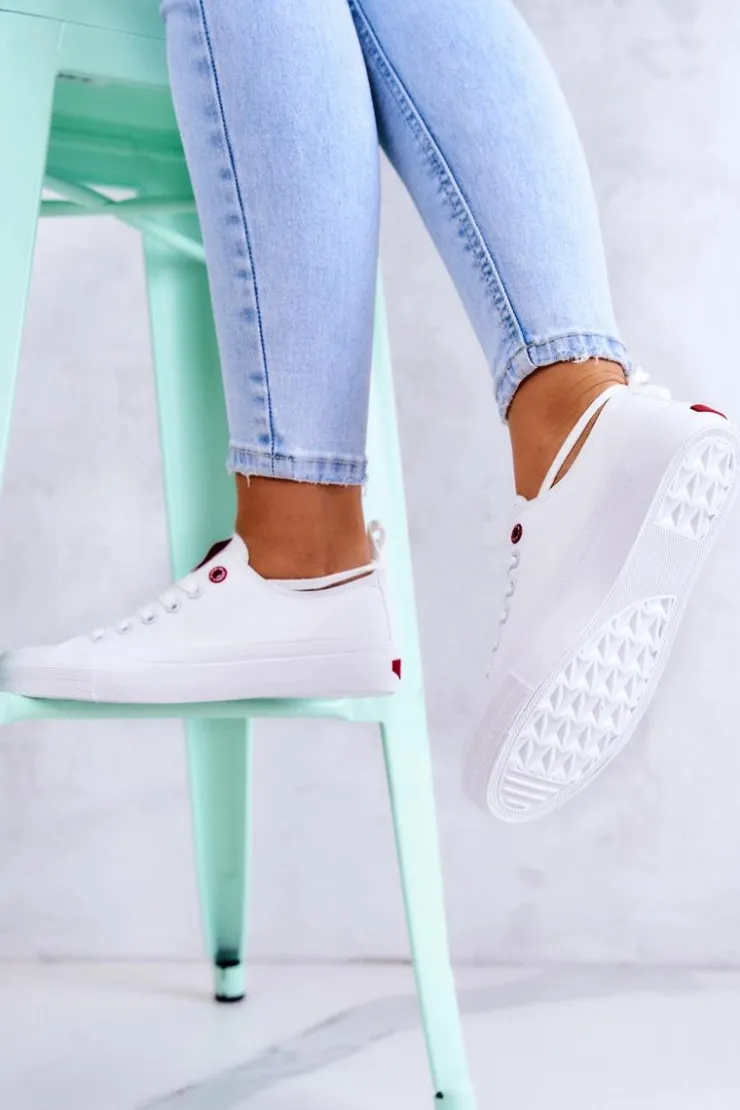 Cross Jeans Trampki Damskie Cross Jeans|Trampki Damskie Niskie*Klasyczne Trampki JJ2R4017C Białe