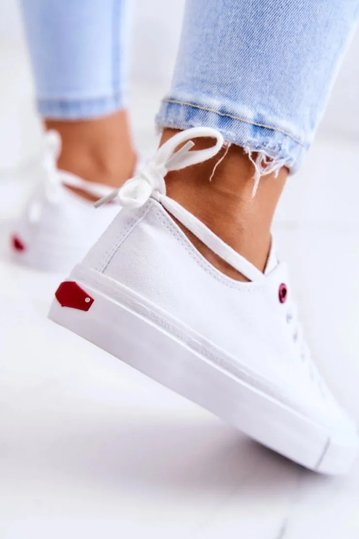 Cross Jeans Trampki Damskie Cross Jeans|Trampki Damskie Niskie*Klasyczne Trampki JJ2R4017C Białe