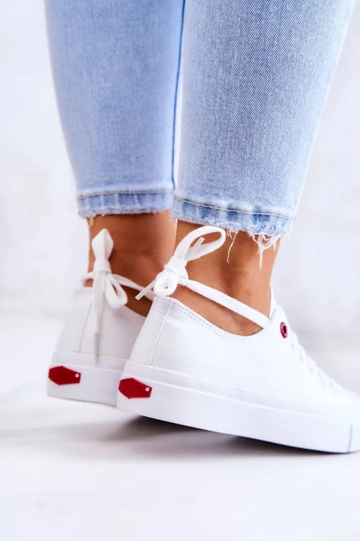 Cross Jeans Trampki Damskie Cross Jeans|Trampki Damskie Niskie*Klasyczne Trampki JJ2R4017C Białe