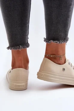 Damskie Big Star Shoes Klasyczne Trampki Damskie Big Star NN274286 Beżowe