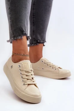 Damskie Big Star Shoes Klasyczne Trampki Damskie Big Star NN274286 Beżowe