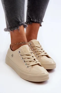 Damskie Big Star Shoes Klasyczne Trampki Damskie Big Star NN274286 Beżowe