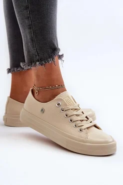 Damskie Big Star Shoes Klasyczne Trampki Damskie Big Star NN274286 Beżowe