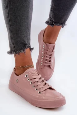 Big Star Shoes Trampki Damskie Big Star|Trampki Damskie Niskie*Klasyczne Trampki Damskie Big Star NN274291 Różowe Różowy