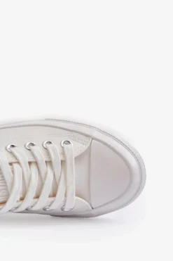 Damskie Big Star Shoes Klasyczne Trampki Damskie Big Star NN274285 Białe