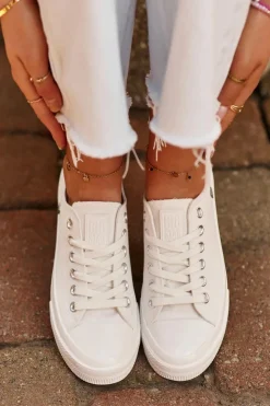 Damskie Big Star Shoes Klasyczne Trampki Damskie Big Star NN274285 Białe