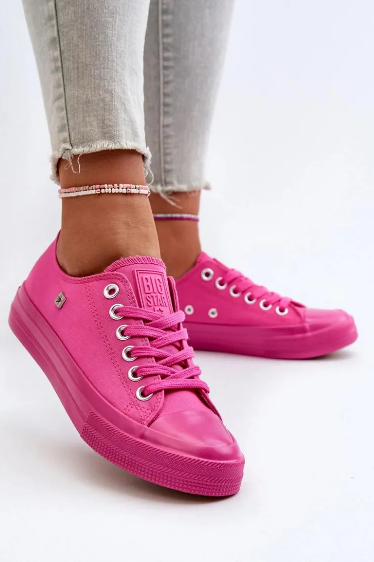 Online Big Star Shoes Klasyczne Trampki Damskie Big Star NN274290 Fuksja Różowy