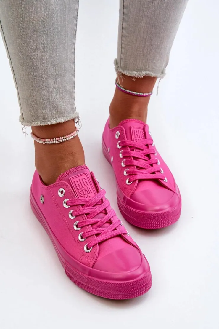 Online Big Star Shoes Klasyczne Trampki Damskie Big Star NN274290 Fuksja Różowy