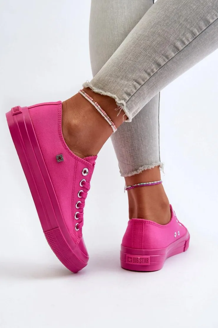 Online Big Star Shoes Klasyczne Trampki Damskie Big Star NN274290 Fuksja Różowy