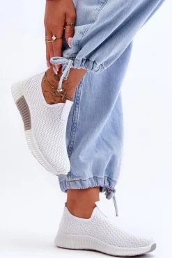 Boto Buty Sportowe Na Platformie|Sneakersy Damskie*Klasyczne Wsuwane Buty Sportowe Białe Frankie