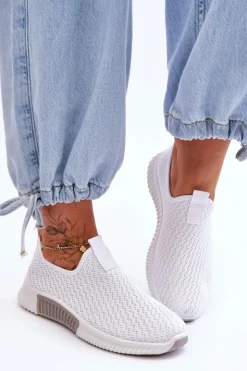 Boto Buty Sportowe Na Platformie|Sneakersy Damskie*Klasyczne Wsuwane Buty Sportowe Białe Frankie