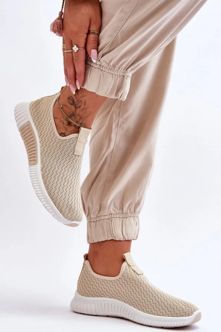 Damskie Boto Klasyczne Wsuwane Buty Sportowe Beżowe Frankie