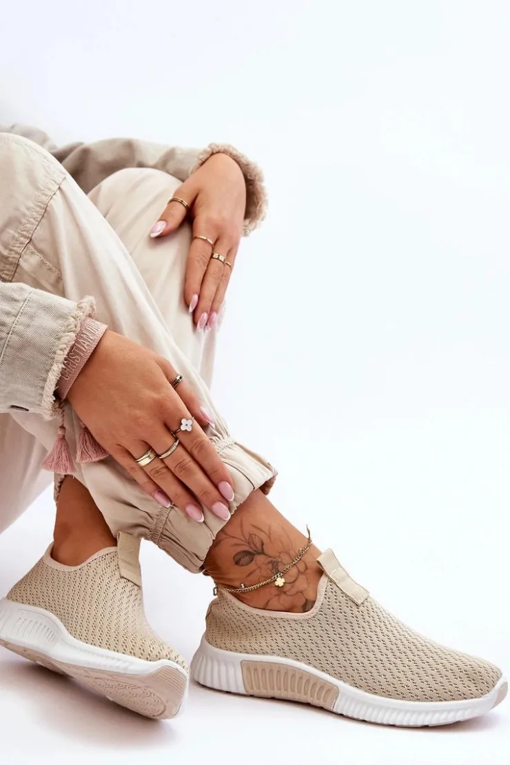 Damskie Boto Klasyczne Wsuwane Buty Sportowe Beżowe Frankie