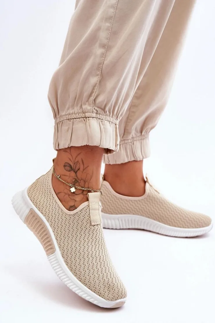Damskie Boto Klasyczne Wsuwane Buty Sportowe Beżowe Frankie