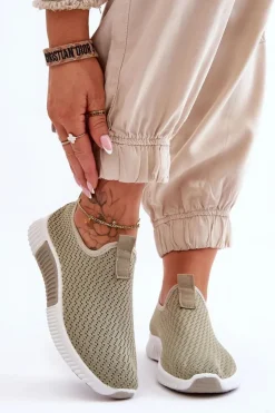 Online Boto Klasyczne Wsuwane Buty Sportowe Zielone Frankie