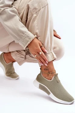 Online Boto Klasyczne Wsuwane Buty Sportowe Zielone Frankie