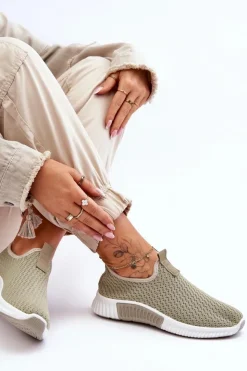 Online Boto Klasyczne Wsuwane Buty Sportowe Zielone Frankie