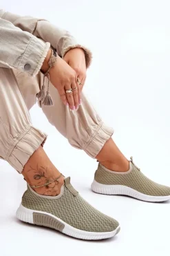 Online Boto Klasyczne Wsuwane Buty Sportowe Zielone Frankie