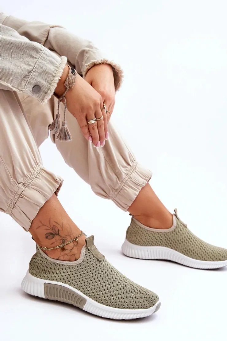 Online Boto Klasyczne Wsuwane Buty Sportowe Zielone Frankie