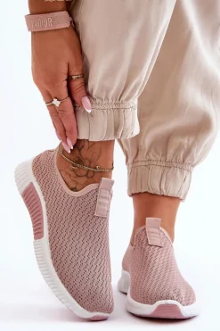 Damskie Boto Klasyczne Wsuwane Buty Sportowe Jasnoróżowe Frankie