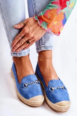 Damskie buty S.Barski Czarne Espadryle*Klasyczne Wsuwane Damskie Espadryle Niebieskie Oresa