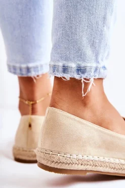 Damskie Damskie buty S.Barski Klasyczne Wsuwane Damskie Espadryle Beżowe Oresa