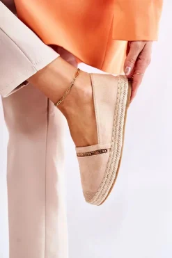 Damskie buty S.Barski Czarne Espadryle*Klasyczne Wsuwane Damskie Espadryle Beżowe Cersei