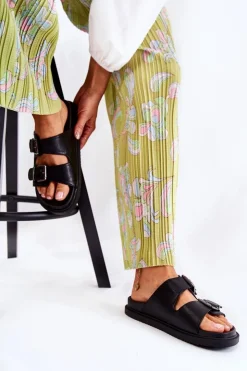 Sale Boto Klasyczne Wsuwane Klapki Damskie Czarne Weston